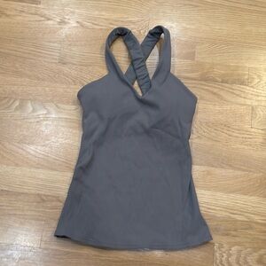 ALO Yoga Ribbed Cross Back Top
